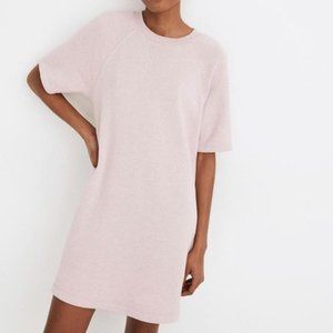 MADEWELL pink short sleeve airyterry shift dress